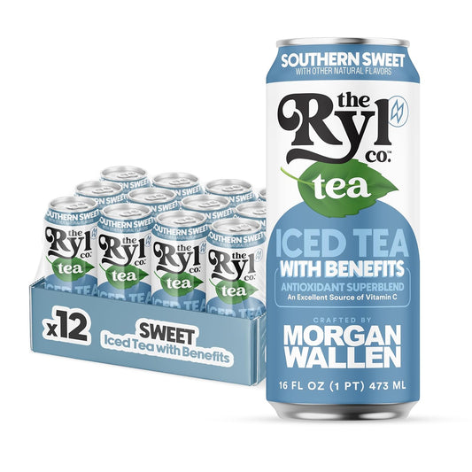 Ryl Iced Tea, Wallen's Sweet Tea, Antioxidant Superblend, No Artificial Ingredients, 16.0 Fl Oz (12-Pack)