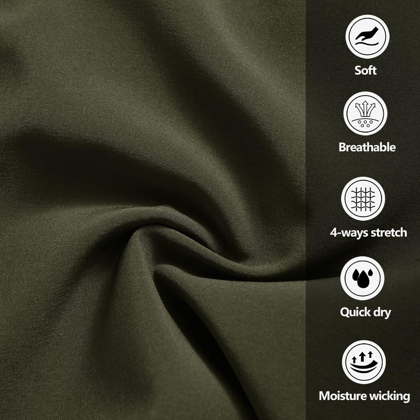 Men's Gym Shorts Sports Quick Dry Workout Running or Casual Training Short with Zipper Pockets