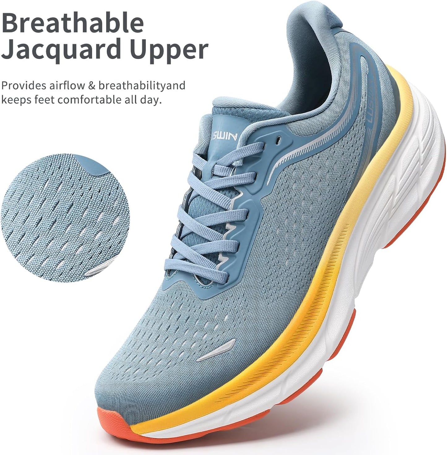 Men's Walking Shoes Lightweight Breathable Cushioning Running Shoes Athletic Tennis Workout Gym Non Slip Comfortable Fashion Sneakers