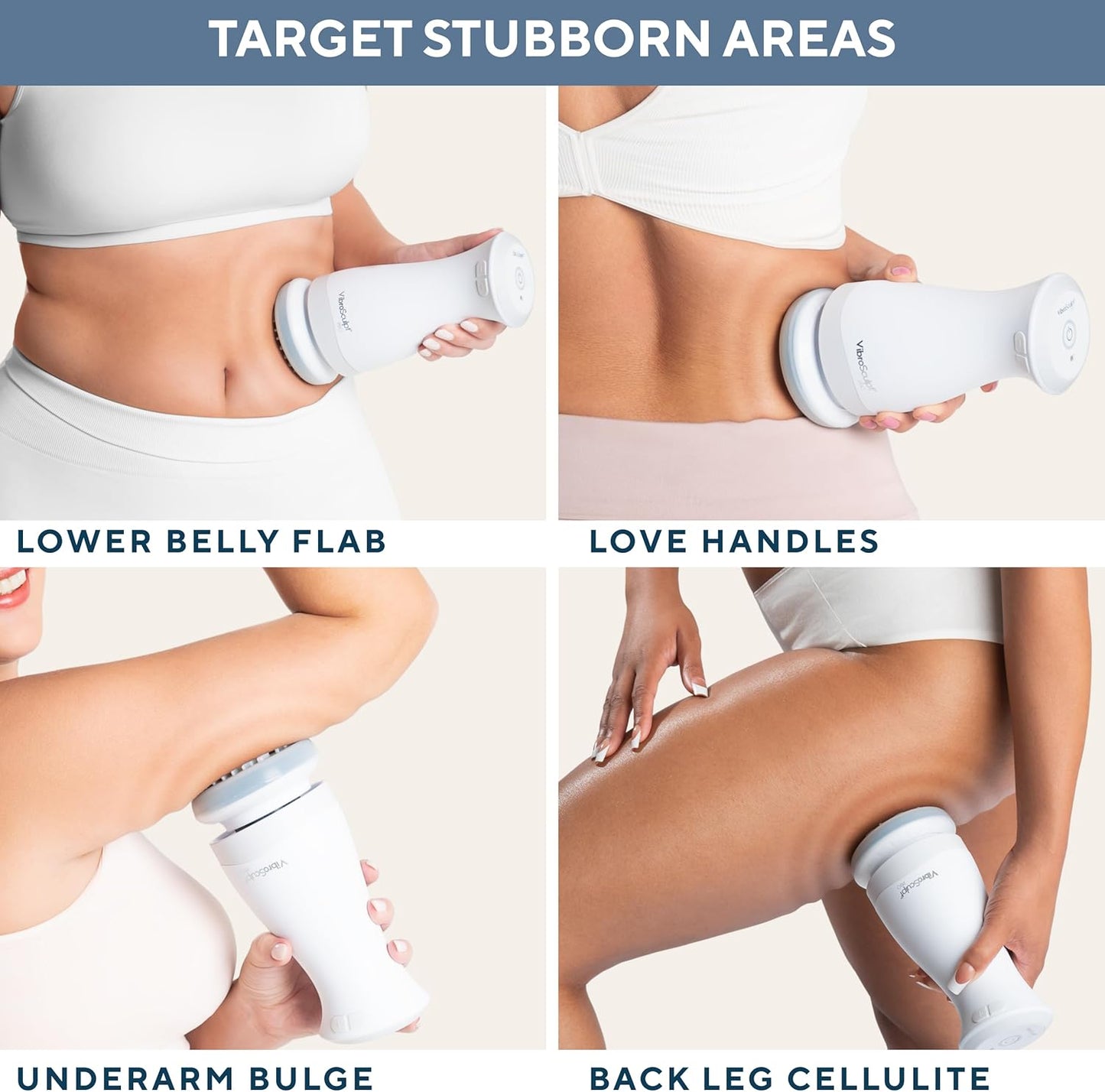 Vibro Sculpt PRO Anti-Cellulite Body Sculptor for Lymphatic Drainage - Micro Vibration Technology - Wireless & Lightweight Ergonomic Massage Gun for Women – Built for Toning & Smoother-Looking Skin