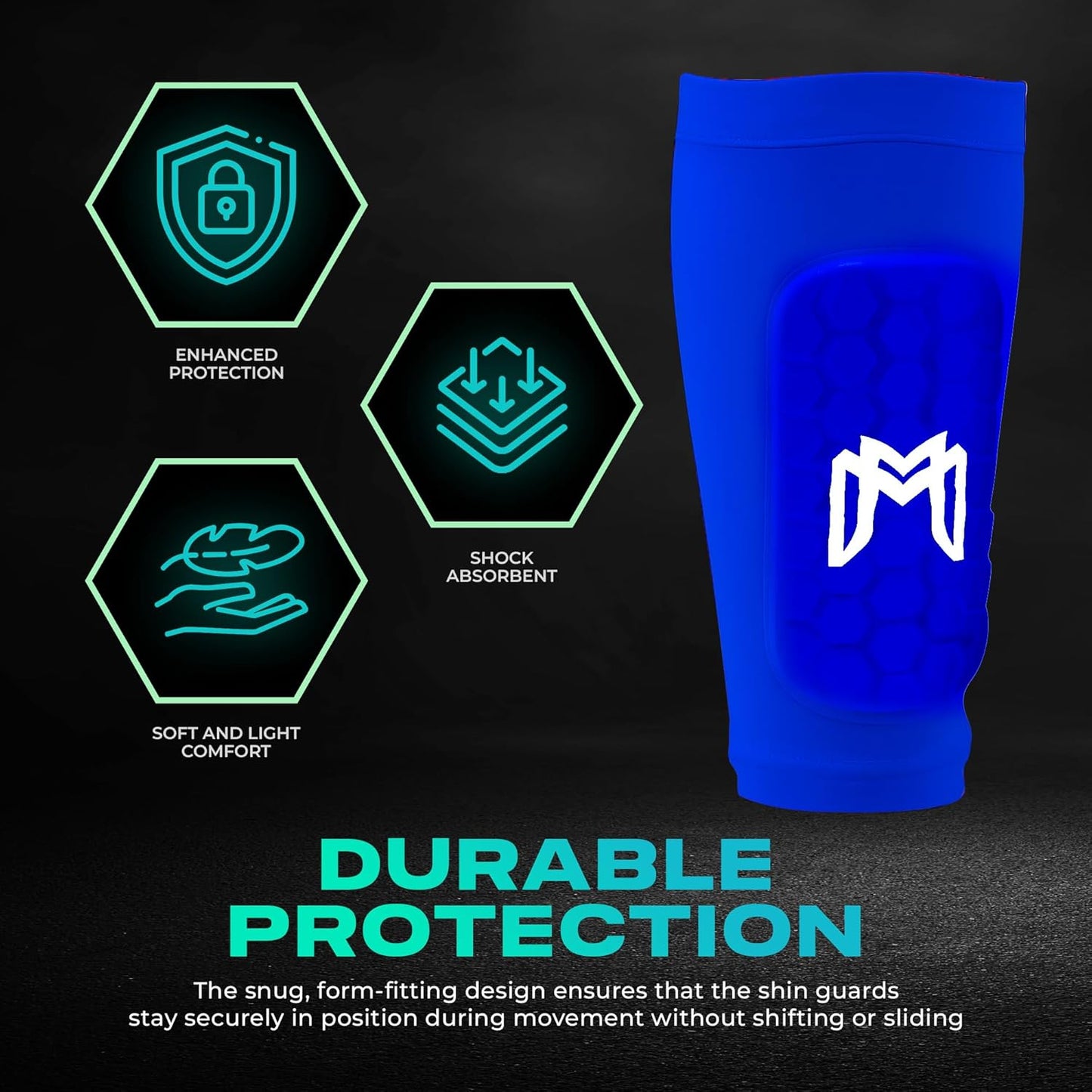 Mini Shin Guards Soccer – Built in Shin Pad Sleeves for Mens, Women, Teens - Small Shin Guards - Lightweight, Breathable Shin Defender Leg Protection