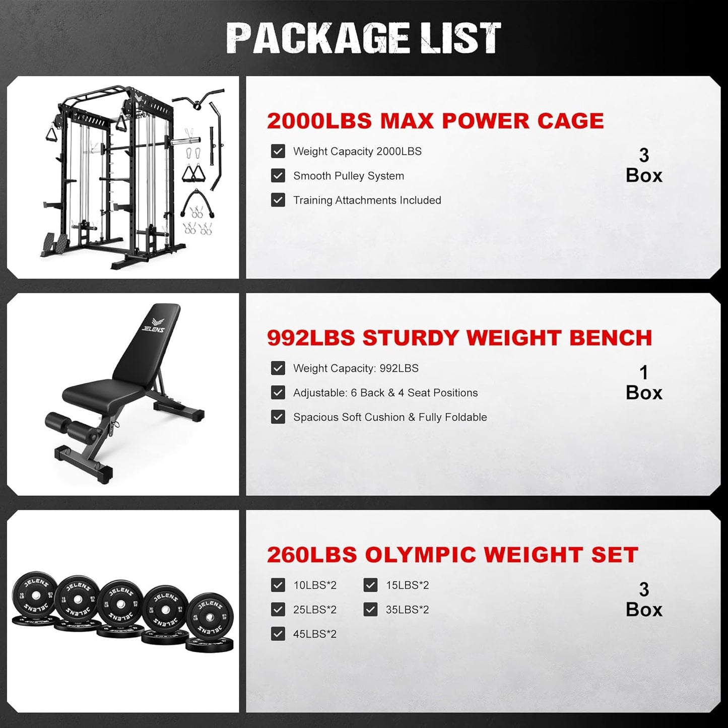M21 Smith Machine, Multi-Function Power Cage with Dual Pulley Cable Crossover System, 2000LBS All-in-One Squat Rack with Smith Bar and Attachments