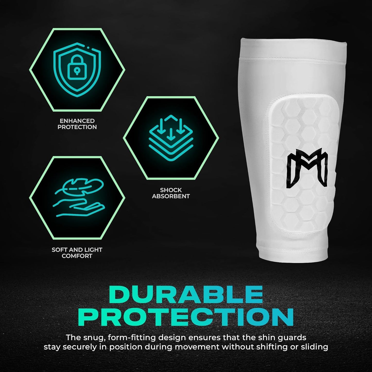 Mini Shin Guards Soccer – Built in Shin Pad Sleeves for Mens, Women, Teens - Small Shin Guards - Lightweight, Breathable Shin Defender Leg Protection