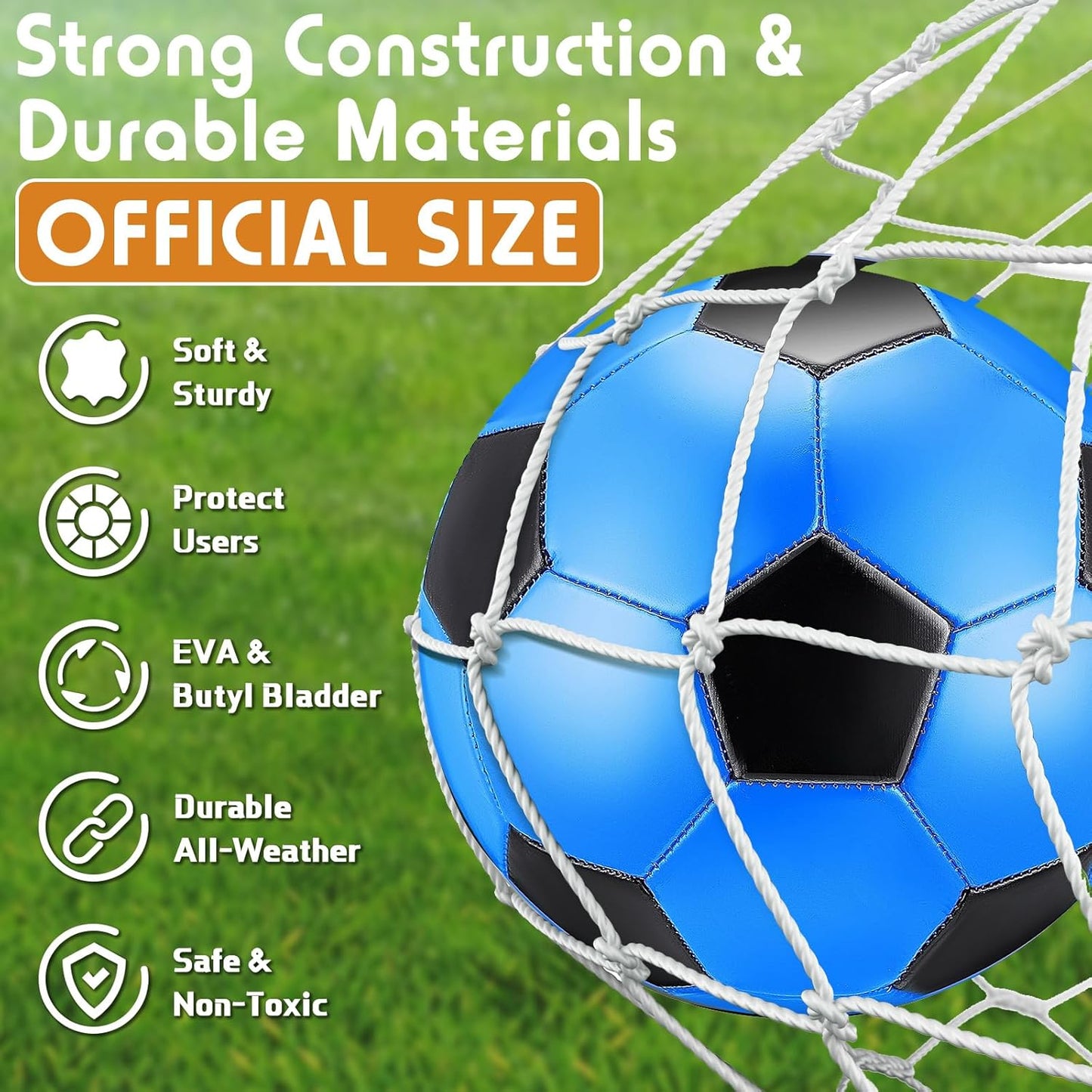 12 Pcs Soccer Balls Bulk Size 4 Soccer Balls with Pump Soft Football Outdoor Indoor for Sport Training Practice Game Gift for Youth Teen Adult