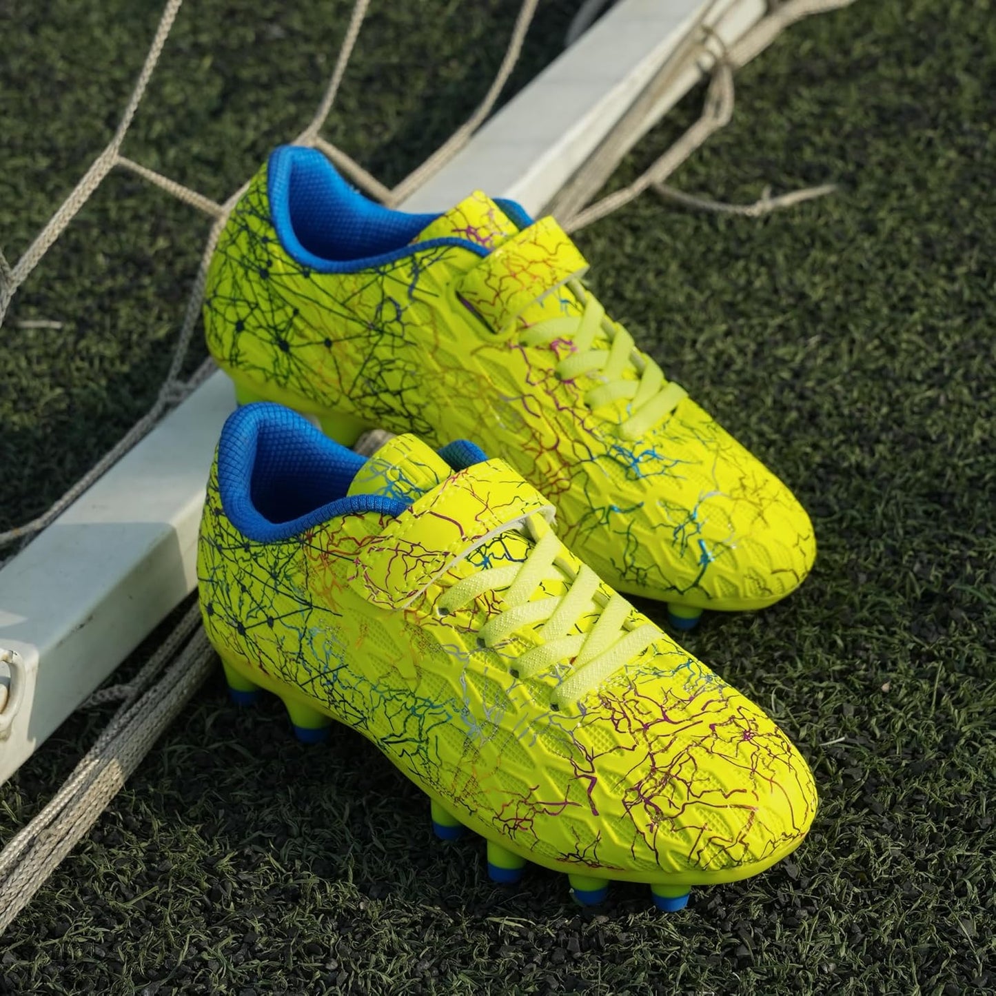 brooman Kids Firm Ground Soccer Cleats Boys Girls Football Cleats with Soccer Socks