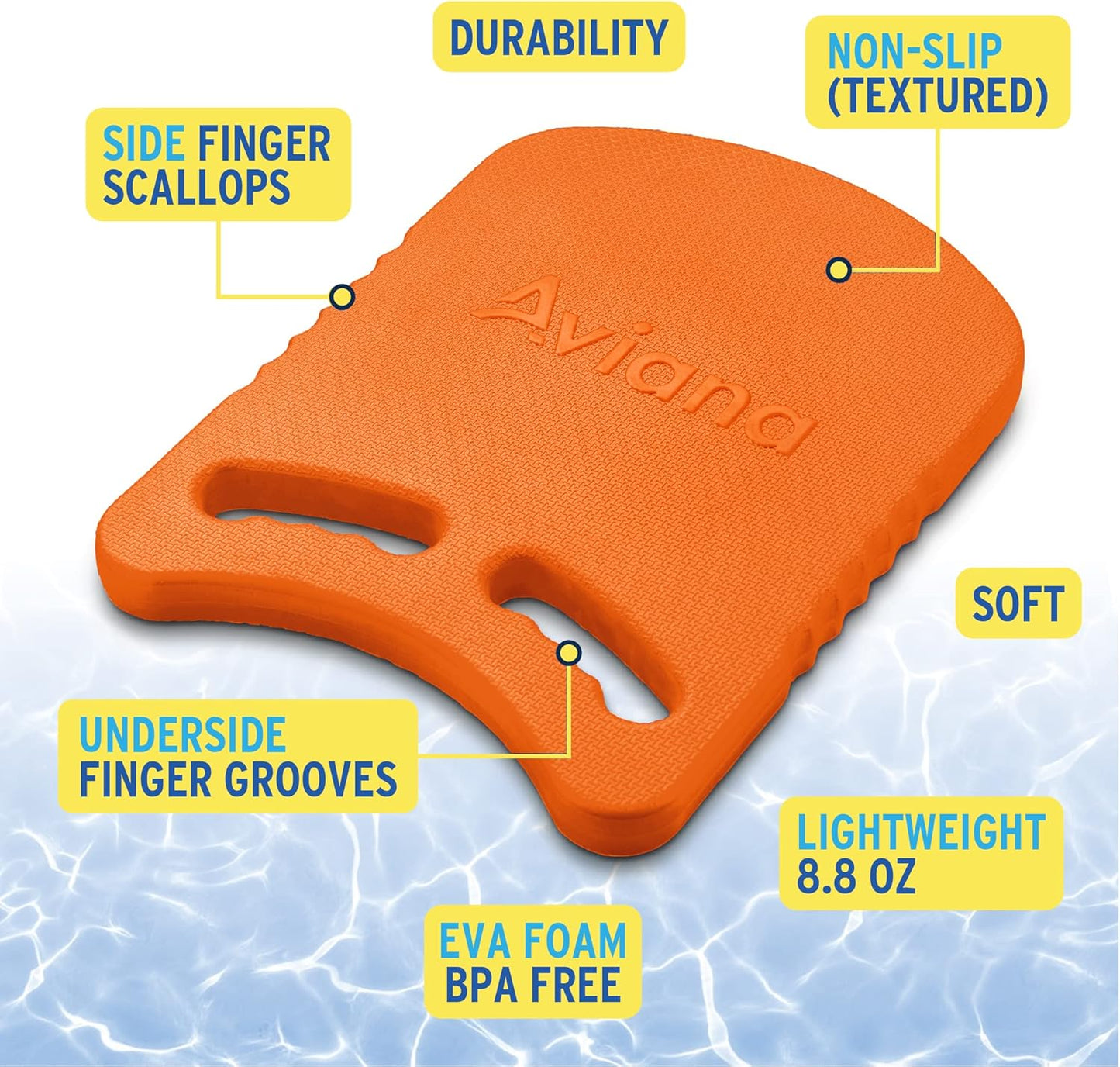 Junior Kickboard Buoy for Youth Children & Toddlers Swimming Aid & Exercise Training Board for Kids to Learn to Swim with Kick Boards in Pool BPA Free