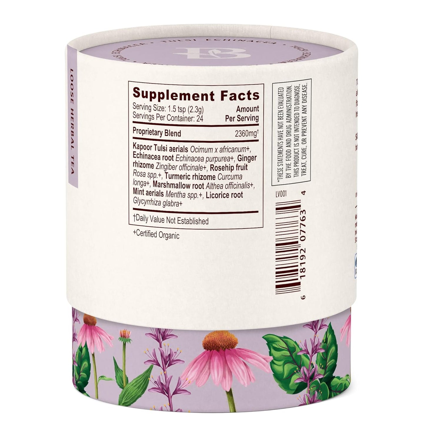 Banyan Botanicals Tulsi Echinacea Tea – Organic Immune Support Tea with Turmeric & Rosehip – Caffeine Free Tea for Healthy Immune Function* – 2 oz. – Non-GMO Sustainably Sourced Herbal Loose Leaf Tea