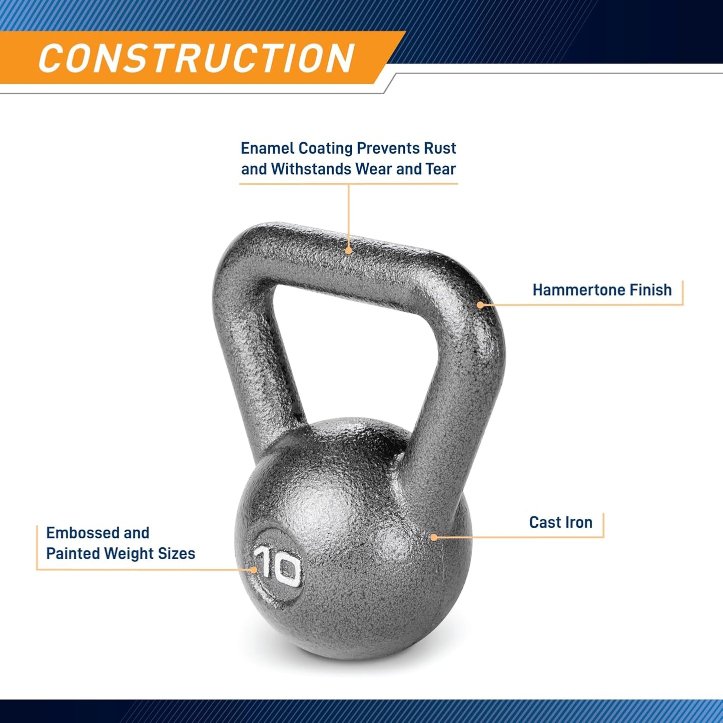 Marcy Hammertone Kettle Bells - 10 to 55 lbs. HKB Workout Weights