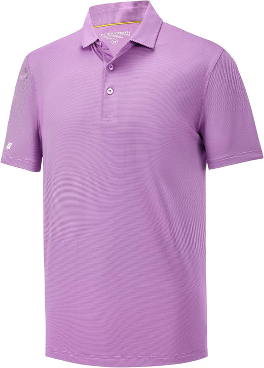 Mens Polo Shirts Short Casual Solid Stylish Dry Fit Performance Designed Collared Golf Polo Shirts for Men