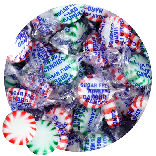 Arcor Sugar Free Peppermint and Spearmint Starlight Mints, 1 Pound Bulk Bag (Approx. 70 Pieces), Individually Wrapped Hard Candy, The Hampton Popcorn & Candy Company