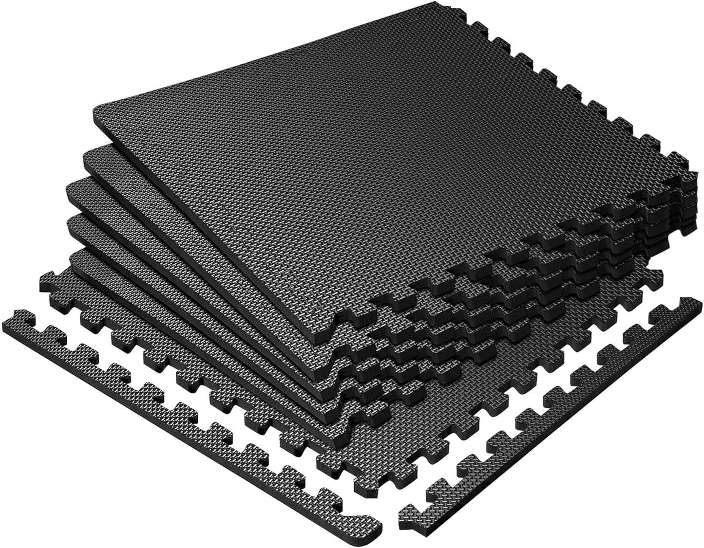 Hulkfit Puzzle Exercise Mat with EVA Foam Mat Interlocking Floor Tiles for Home Gym Mats Flooring for Garage Floor Padding for Kids Exercise Equipment Mats