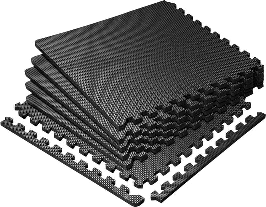 Hulkfit Puzzle Exercise Mat with EVA Foam Mat Interlocking Floor Tiles for Home Gym Mats Flooring for Garage Floor Padding for Kids Exercise Equipment Mats