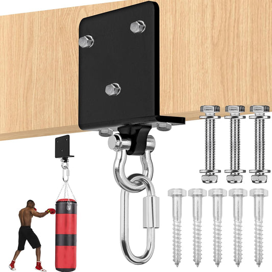 Heavy Bag Hanger for Heavy Bag Beam Mount 360° Rotation Boxing Bag Ceiling Mount I-Beam Punching Bag Hanger Beam Mount Hooks Fit Hanging Punching Bags and Swings (700 LB Capacity)