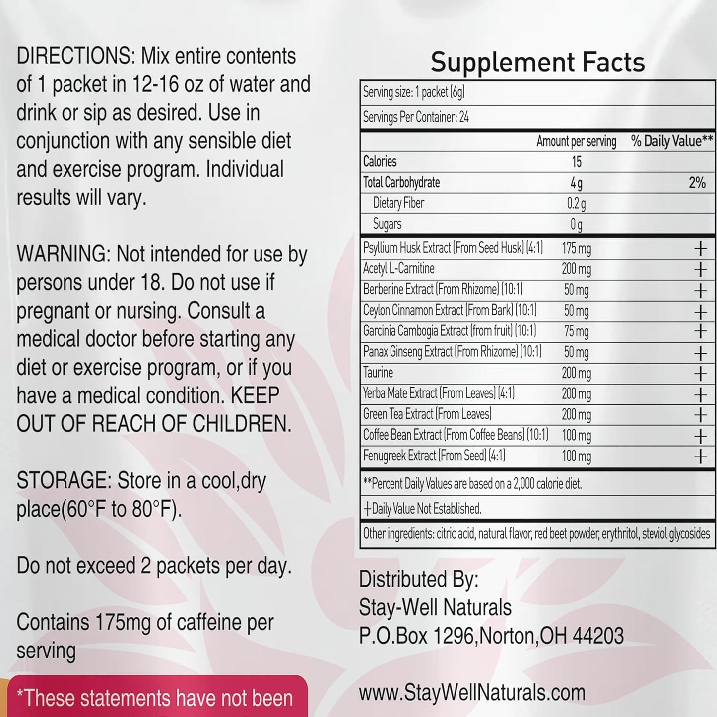 GLP-1 Supplement | Natural GLP-1 Production | GLP 1 Booster Drink Mix to Control Appetite and Cravings | Great Tasting Metabolic Support - Yerba Mate, Garcinia Cambogia, Berberine [Raspberry Lemonade]