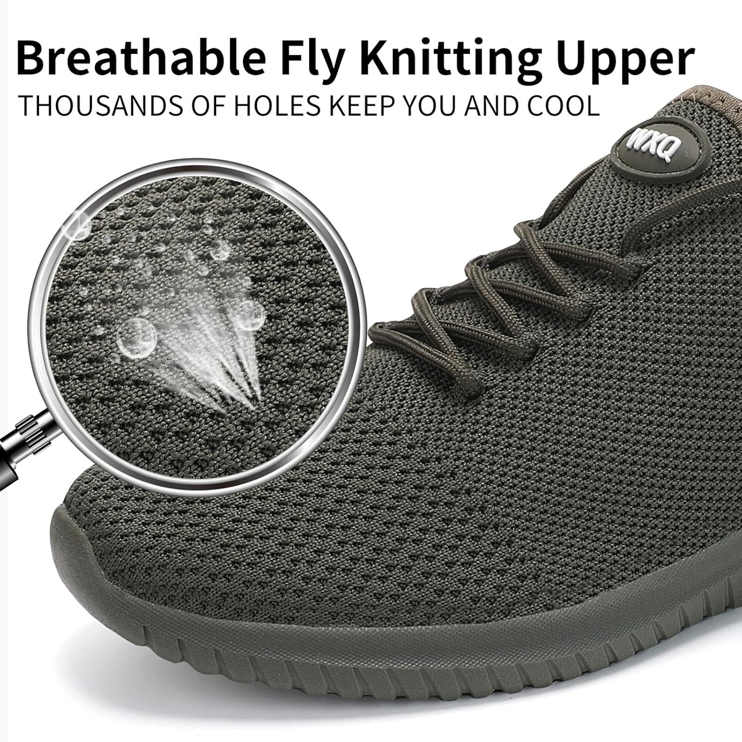 WXQ Men's Running Shoes Comfortable Lightweight Breathable Walking Shoes Mesh Workout Casual Sports Shoes