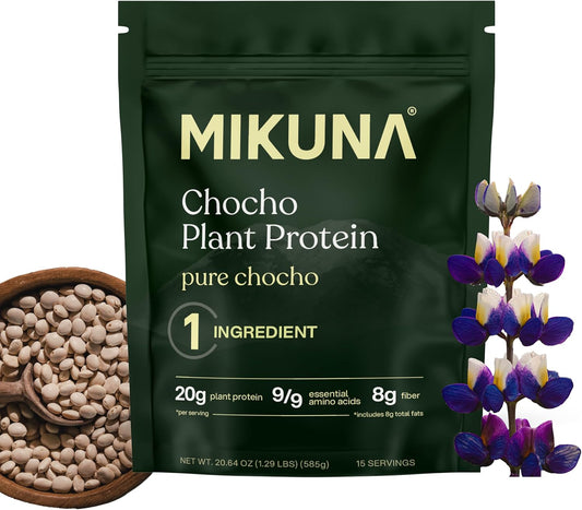 Mikuna Vegan Protein Powder (Unflavored, 15 Servings) - Plant Based Chocho Superfood Protein - Dairy Free Protein Powder Packed with Vitamins, Minerals & Fiber - Gluten, Keto & Lectin-Free