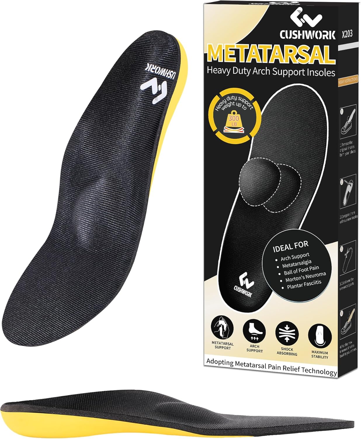 Metatarsalgia Insoles for Ball of Foot Pain,Morton's Neuroma,Arch Supports Insoles,Orthotic Insoles,Men Women Shoe Insert for Metatarsal,Foot Pain Relief