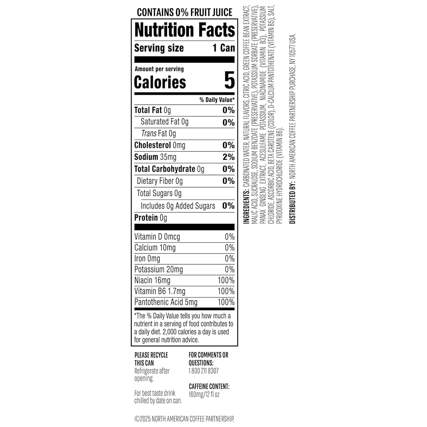 Starbucks Iced Energy Drink, Tropical Peach, Zero Sugar Energy Drink, Plant Based Caffeine, Hydration, Mental Clarity, 12 Fl Oz Cans (Pack of 12)