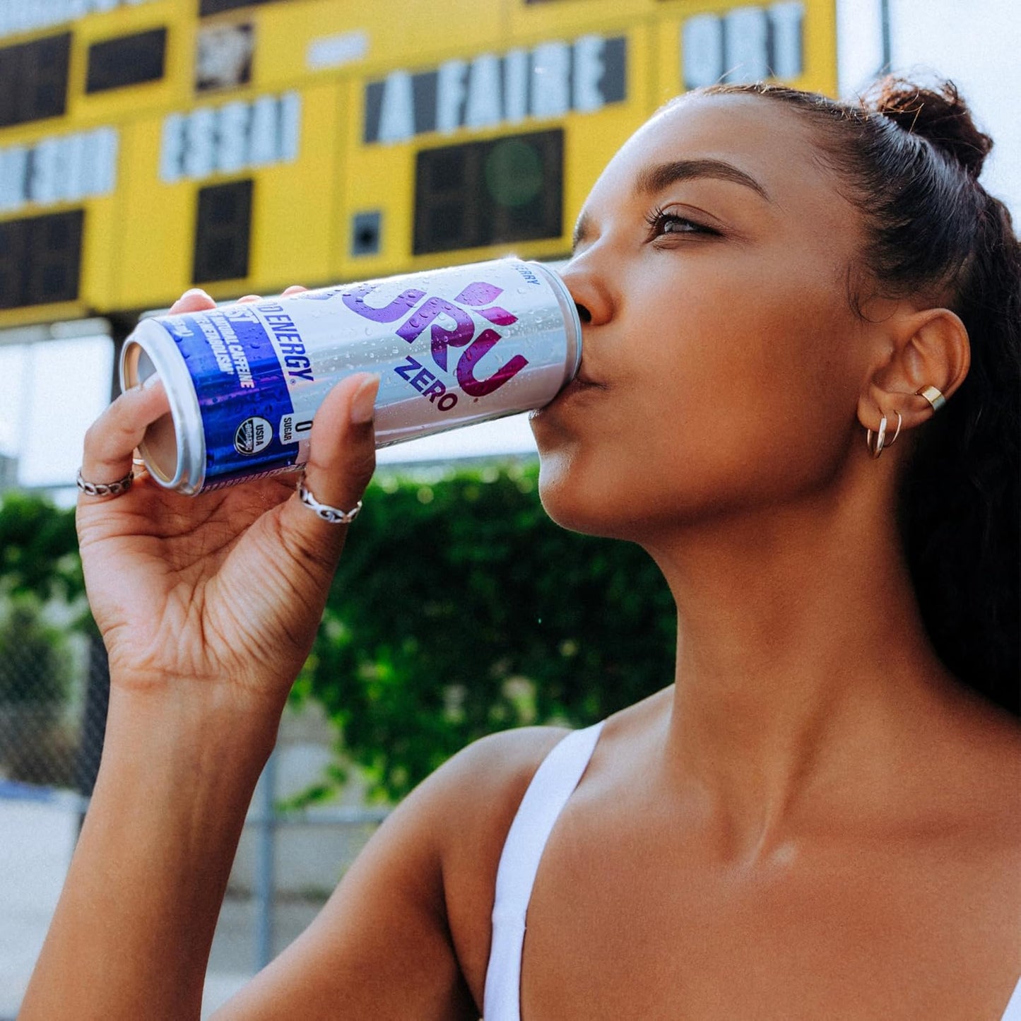 GURU ZERO SUGAR Wild Berry Organic Energy Drink with Plant Based Natural Caffeine from Green Tea, Coconut Water, Prebiotic, Zero Added Sugars, Gluten Free & Vegan, Pre Workout, 140MG Caffeine, 12 Oz (Pack of 24)