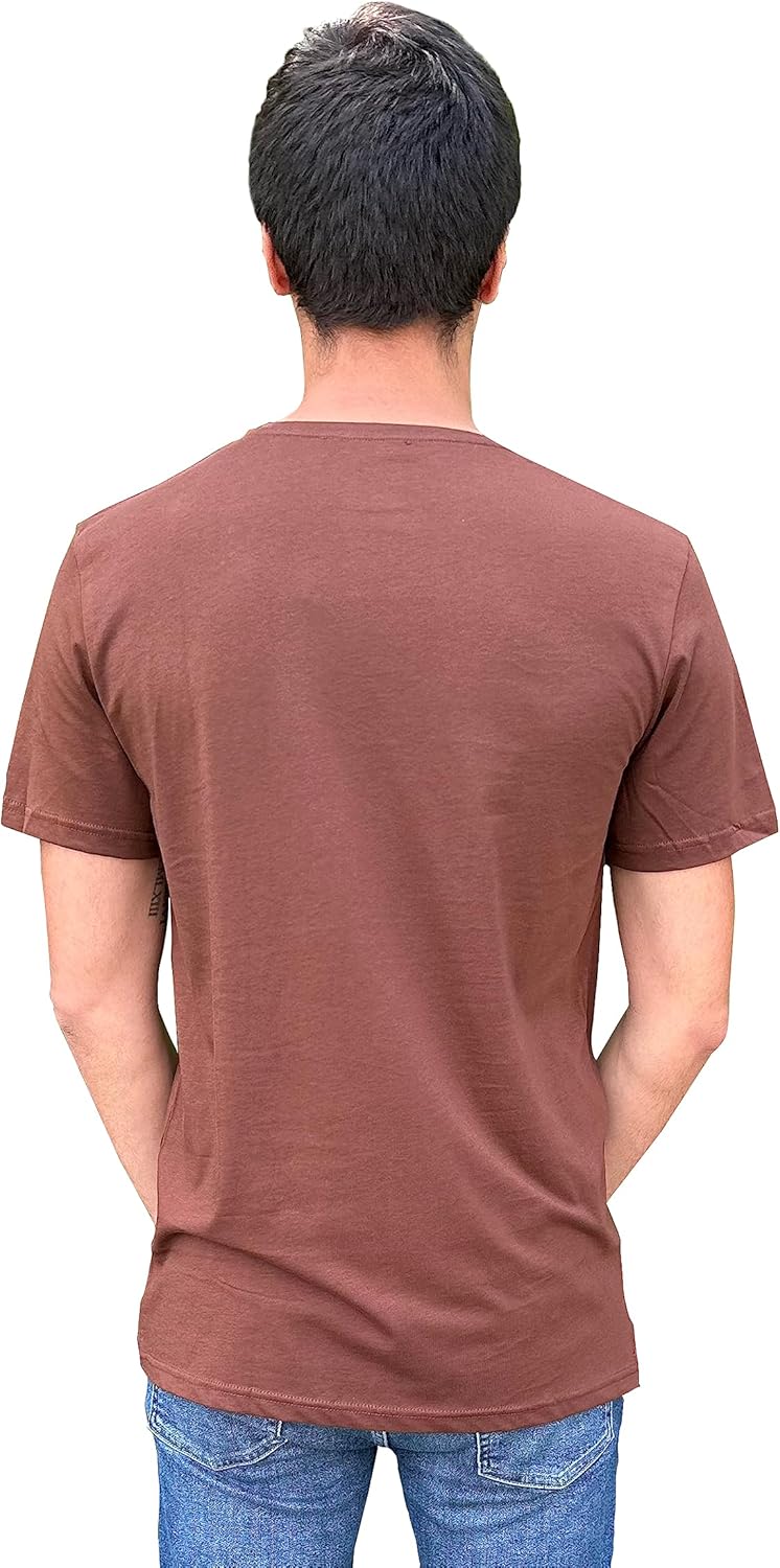 Men's Short Sleeve Crewneck T-Shirt 100% Cotton - Classic Colors - Breathable Mesh Fabric - Ideal for Sports & Everyday Wear