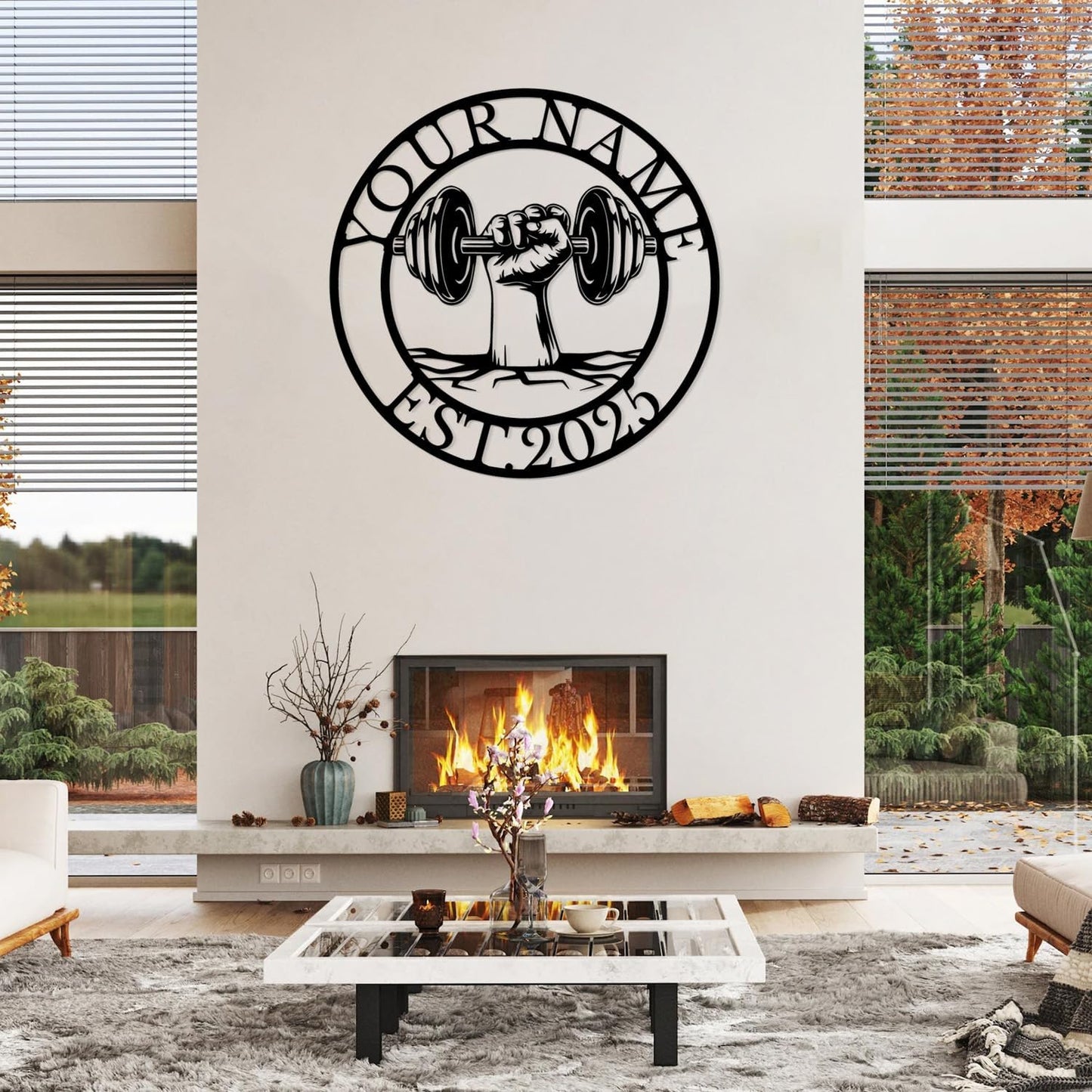 Personalized Metal Gym Sign, Custom Fitness Metal Wall Decor, Body Builder Lovers Gift, Gym Custom Unique Metal Wall Art, fitness room decor, home gym decor, gym wall art (Style-5)