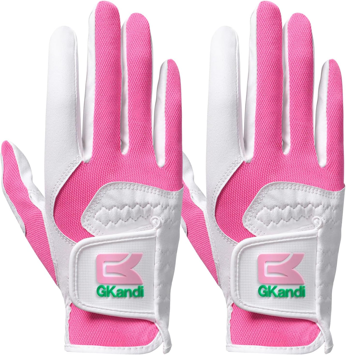 Golf Gloves Women Left Right Handed Golfer Rain Grip Hot Wet All Weather Value 2 Pack, Left Hand Right Pink Womens Golf Glove Breathable Flexible Mesh for Ladies