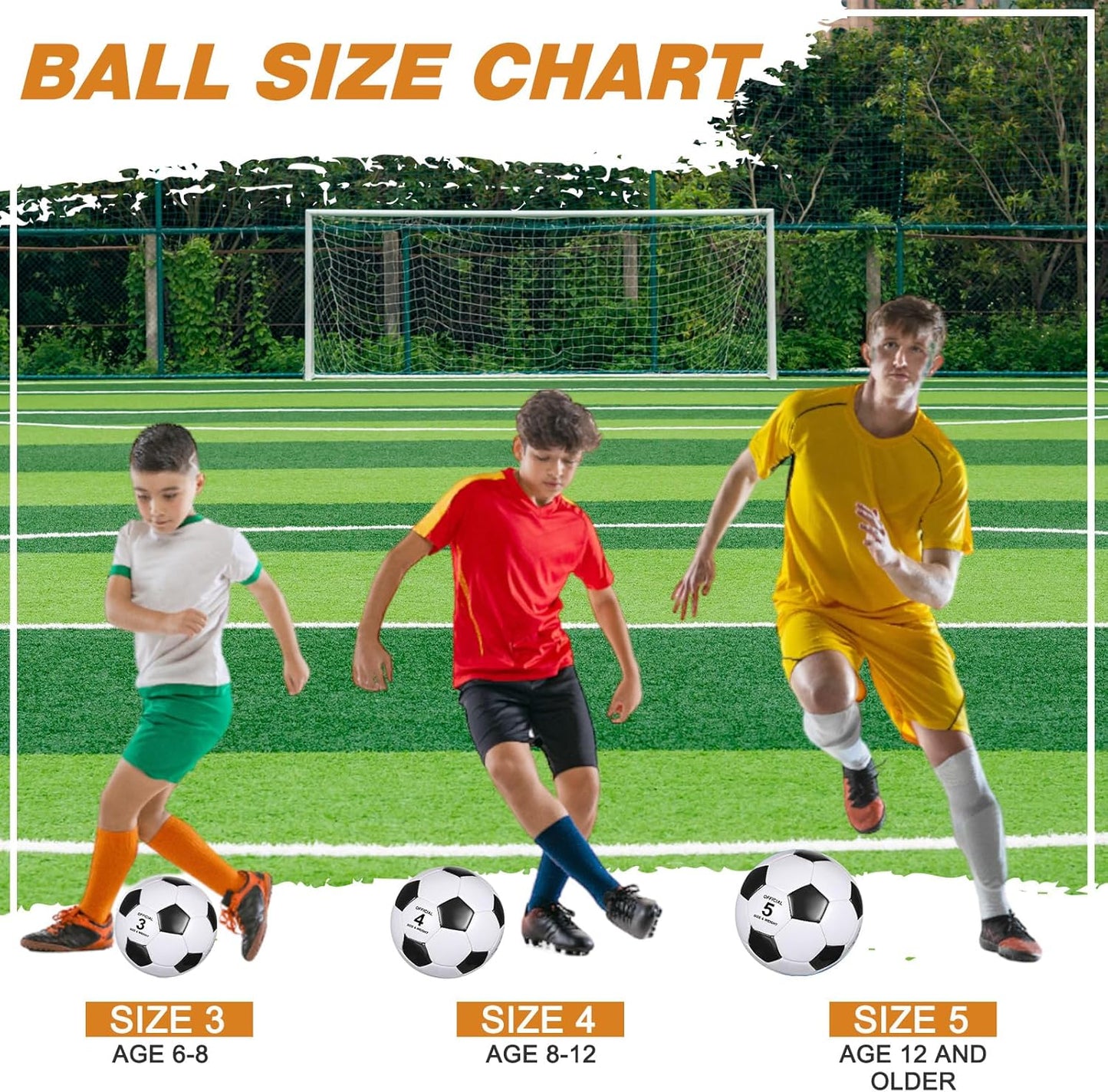 6 Pcs Operation Christmas Soccer Ball Bulk with Pump Needles, Size 3 4 5 Deflated Soccer Ball Gift for Youth Adult Game Training Practice Christian Charity Donation Supplies