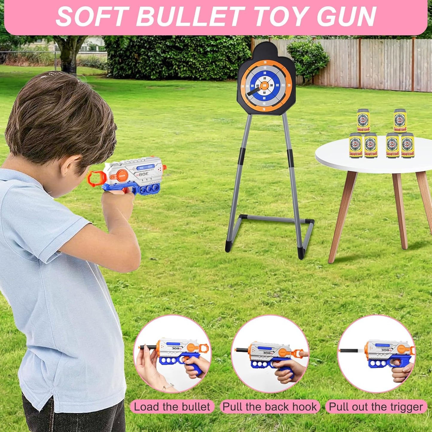 2 Pack Bow and Arrow Toy for Kids 3-8-12, LED Light Up Archery Set with Shooting Game Toy & Standing Target for Boys and Girls Age 5 6 7 8 9 10 11+, Indoor Outdoor Activity Toys for Birthday