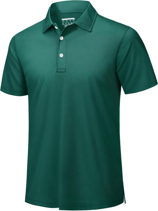 TACVASEN Mens Golf Shirt Dry Fit Mens Polo Shirts Short Sleeve Performance Golf Polos for Men with Collar Work Shirts