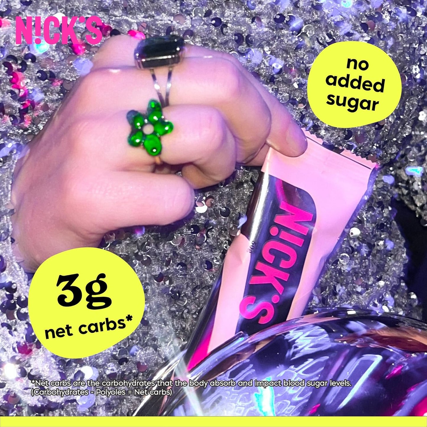 NICKS Protein Bars Chocolate Peanut | 15g protein | 200 calories | Low Carb Keto Friendly Snacks No Added Sugar (Multipack 24 bars x 50g)