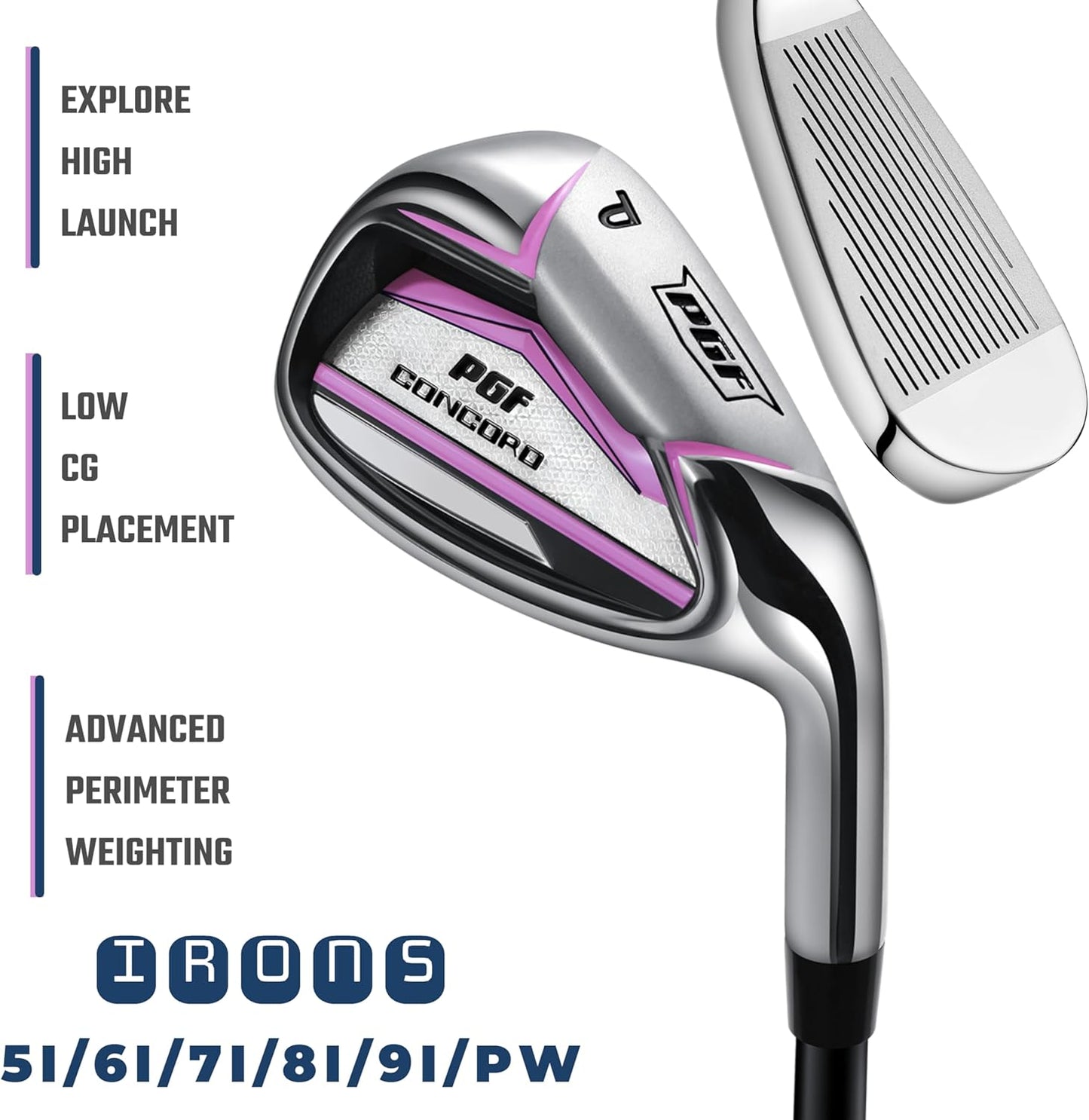 PGF Lady Concord Women's Complete Golf Club Set [15-Piece]