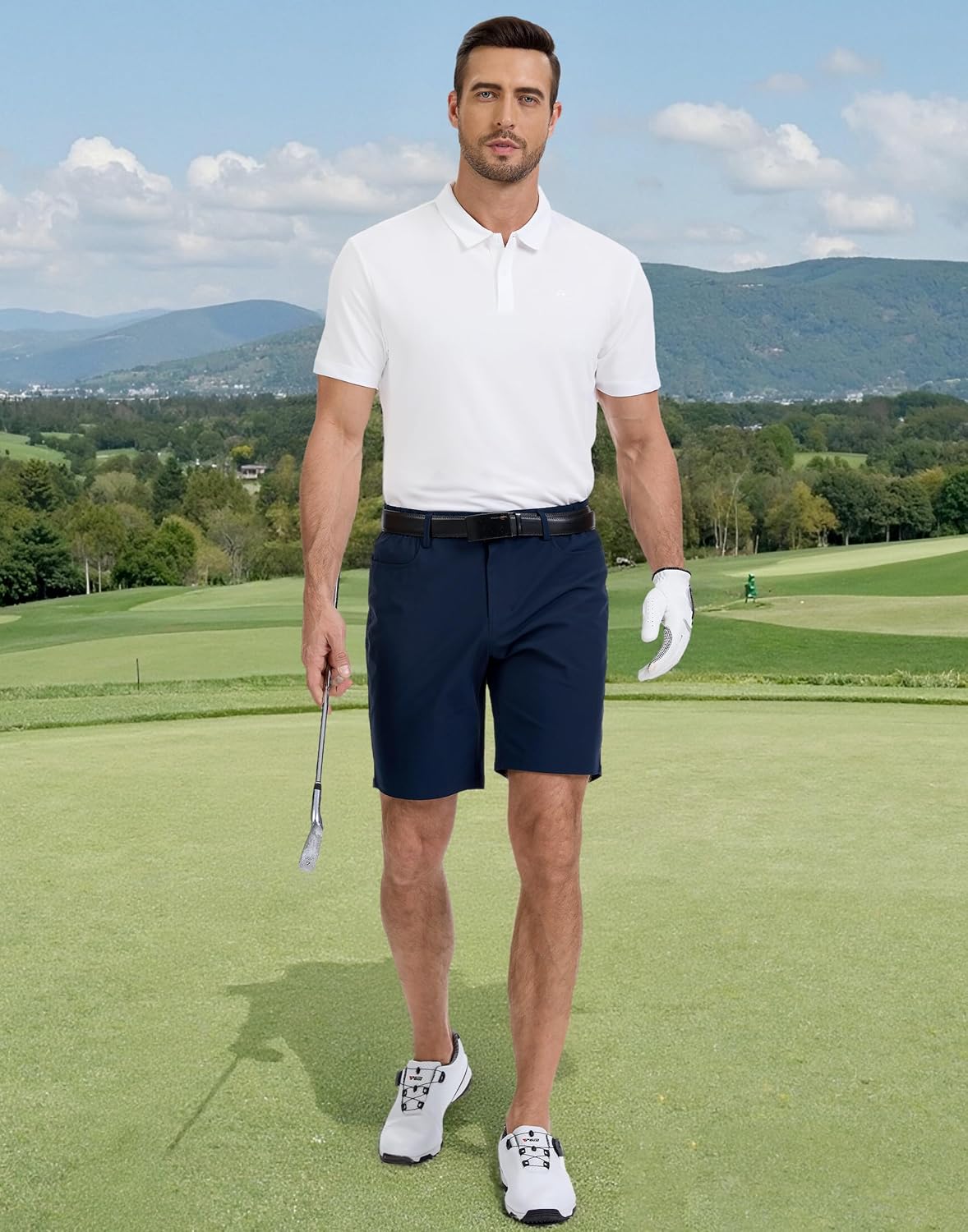 Pioneer Camp Men's Golf Shirt UPF 50+ Quick Dry Polo Shirts Short Sleeve Moisture Wicking Performance Tees Collar Work Shirts