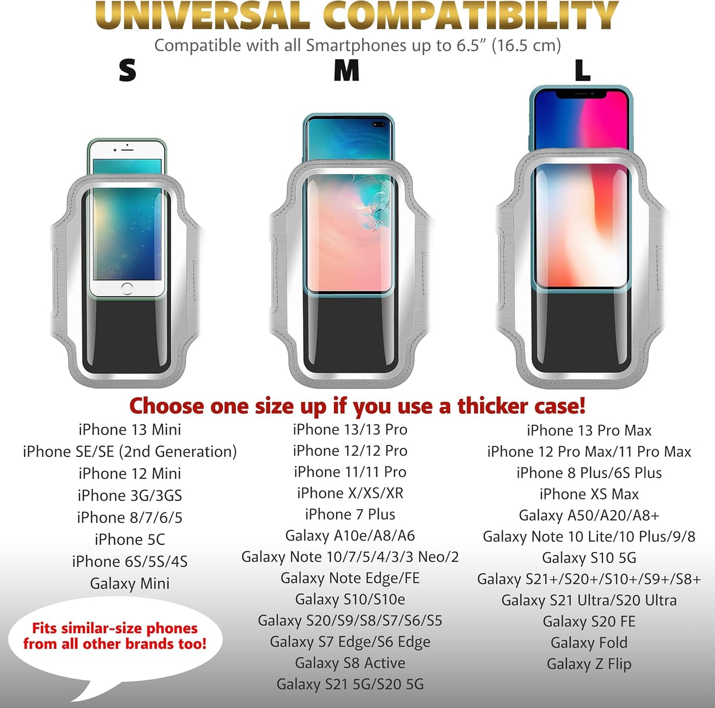 TRIBE Running Phone Holder Armband. iPhone & Galaxy Cell Phone Sports Arm Bands for Women, Men, Runners, Jogging, Walking, Exercise & Gym Workout. Fits All Smartphones. Adjustable Strap, CC/Key Pocket