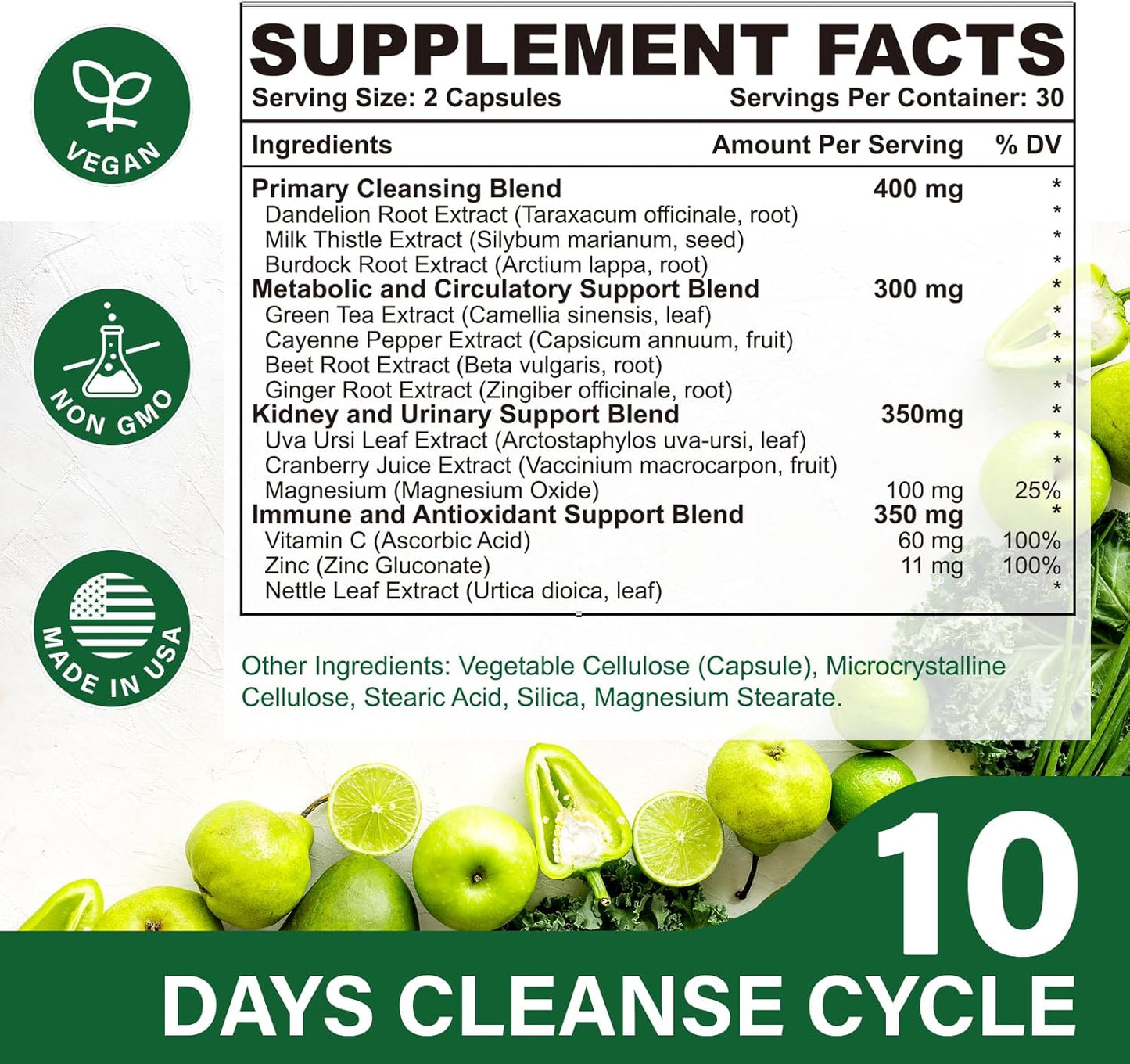 25-in-ONE CannaKlean & Detox Capsules - Natural Detox Cleanse, Natural Herbal Formula for Body Purification, Kidney & Liver (60 Capsules) -1 Pack