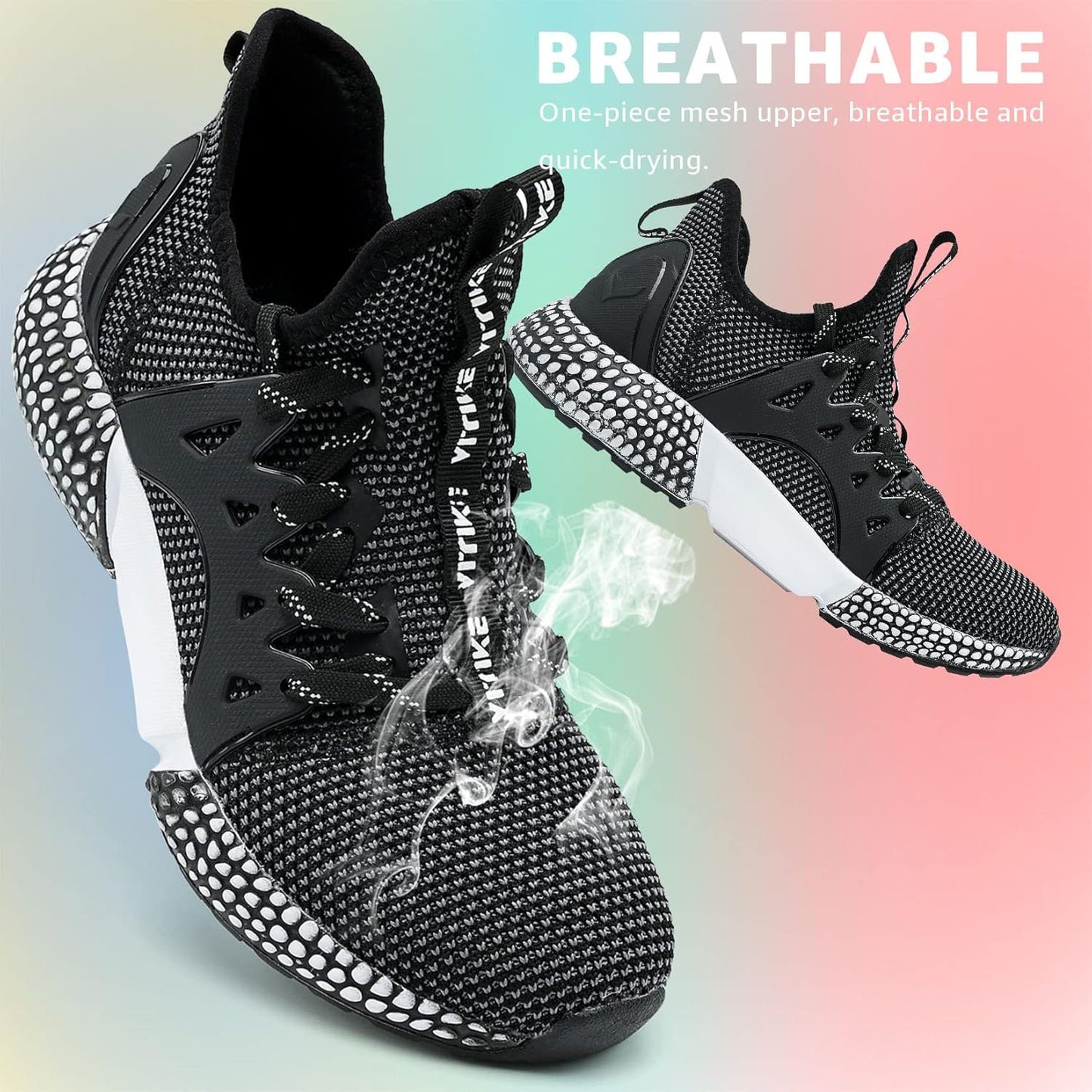 WETIKE Boy's Shoes Mesh Slip on Lightweight Running Sneakers