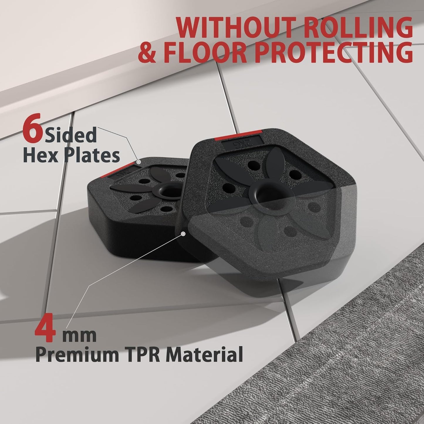 VIVITORY Dumbbell Sets Adjustable Weights, Free Weights with Connector, Non-Rolling Adjustable Dumbbell Set, Barbell for Home Gym, Hexagon, Cement Mixture