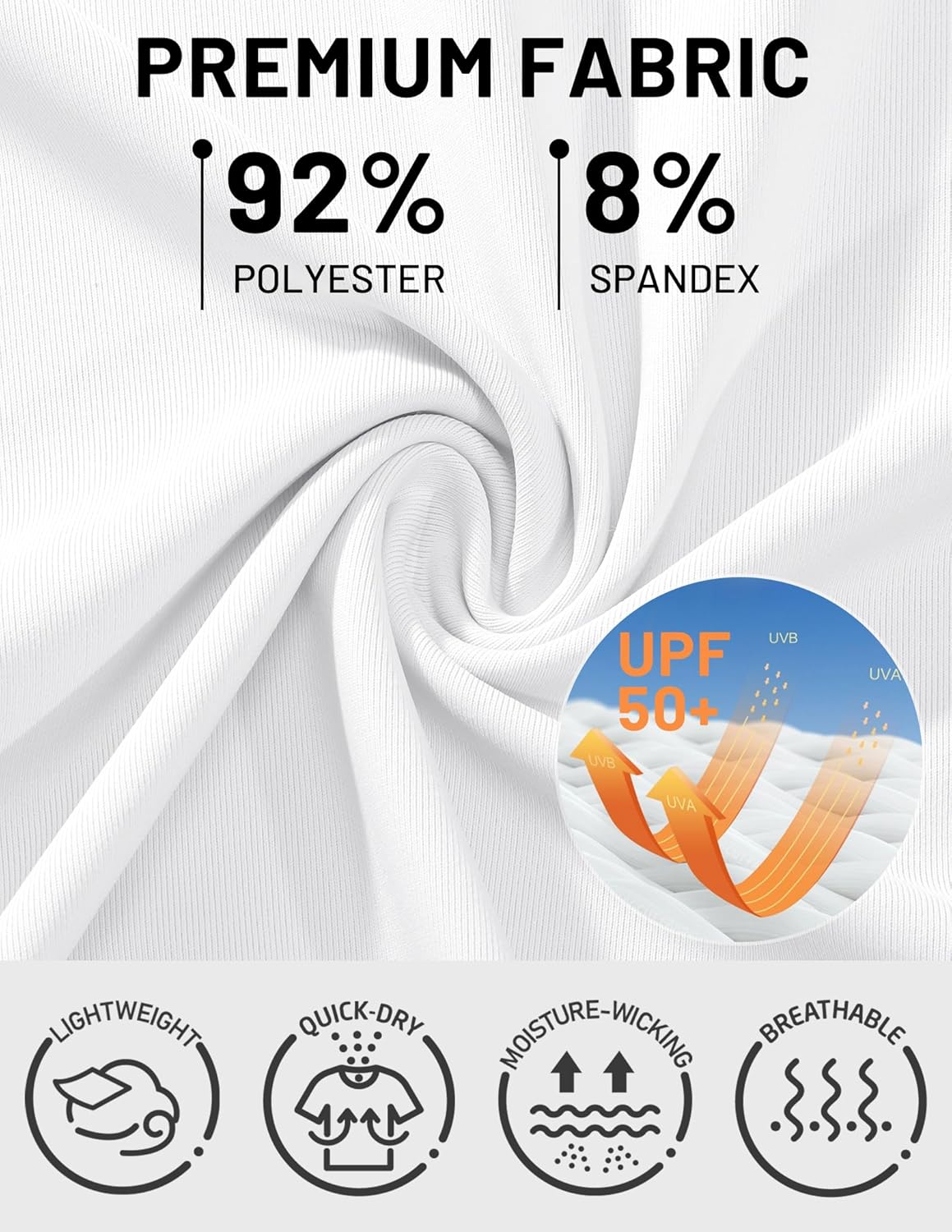 MIER Polo Shirts for Men Short Sleeve Dry Fit Performance Golf Tennis Active Collared Shirts, UPF 50+ Sun Protection
