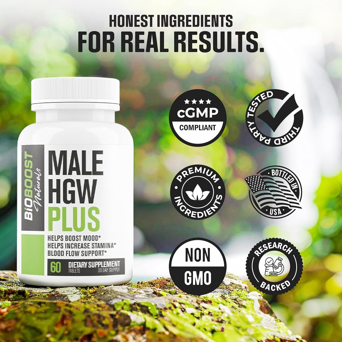 Male Horny Goat Weed PLUS 8 Ingredients - Performance Pills for Men w/ Fast Acting Blood Flow to Boost Energy, Gain Muscle, Assist Circulation | 9 Smart Ingredients | 3rd Party Tested - 60 Capsules