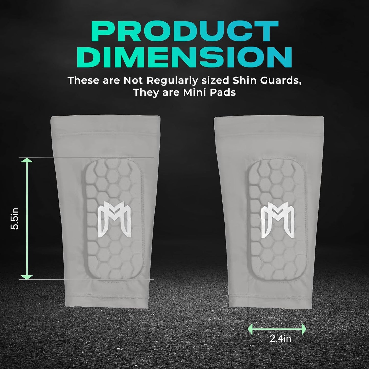 Mini Shin Guards Soccer – Built in Shin Pad Sleeves for Mens, Women, Teens - Small Shin Guards - Lightweight, Breathable Shin Defender Leg Protection