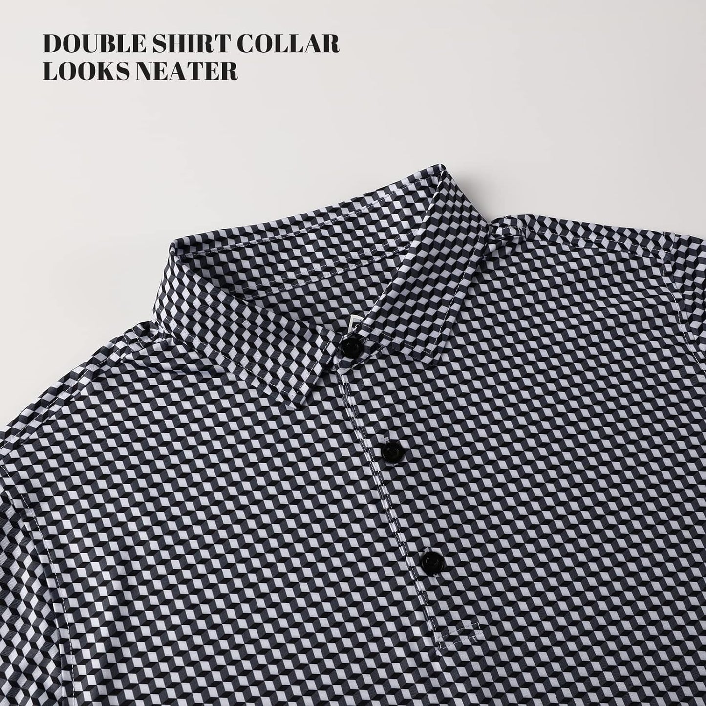 DEOLAX Mens Polo Shirts Fashion Print Mens Golf Shirt Dry Fit Mens Golf Polo Short Sleeve Quick Dry Funny Golf Shirt for Men
