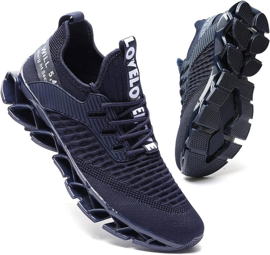 Men's Running Shoes Blade Tennis Walking Fashion Sneakers Breathable Non Slip Gym Sports Work Trainers