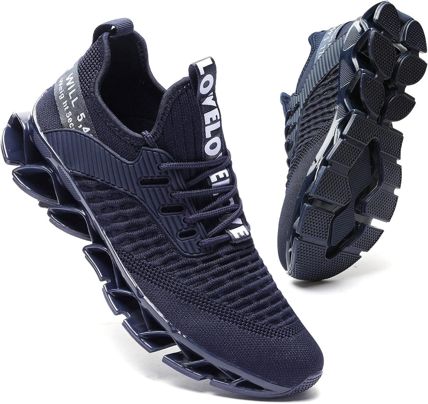 Men's Running Shoes Blade Tennis Walking Fashion Sneakers Breathable Non Slip Gym Sports Work Trainers