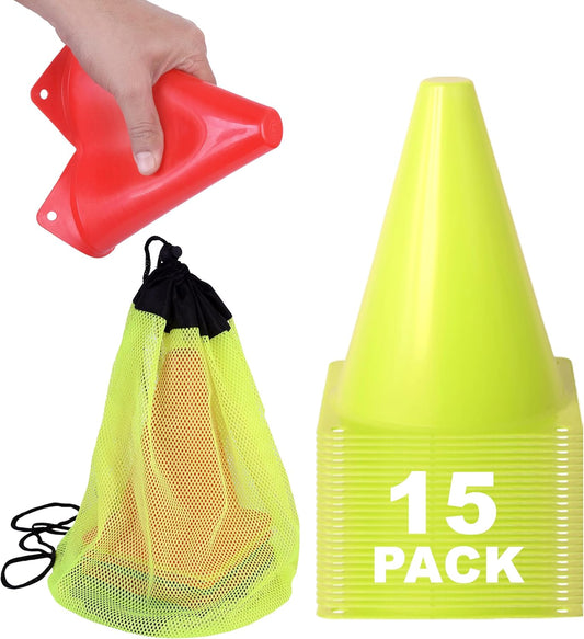 Cones for Sports Training, 7 Inches Tall & Visible, Durable and Easy to Handle Sports Cones, Ideal for All Kinds of Training Cones Activities and Field Practice Sport