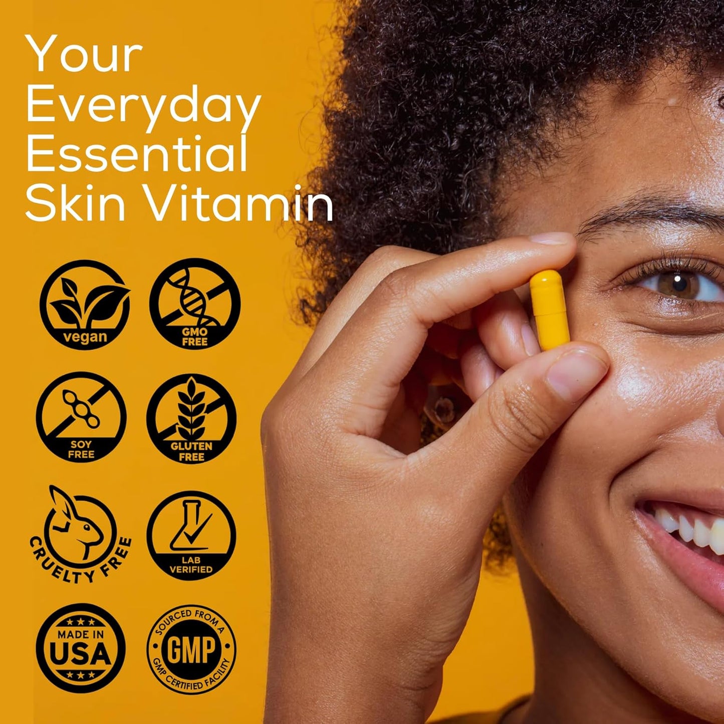 Clear Within Clear Skin Vitamin - with 10 Natural Ingredients for Acne-Free, Clearer Complexion, Oil Control & Blemish Minimization. Supports Skin Clarity | Non-Synthetic 60 Cap/Bottle