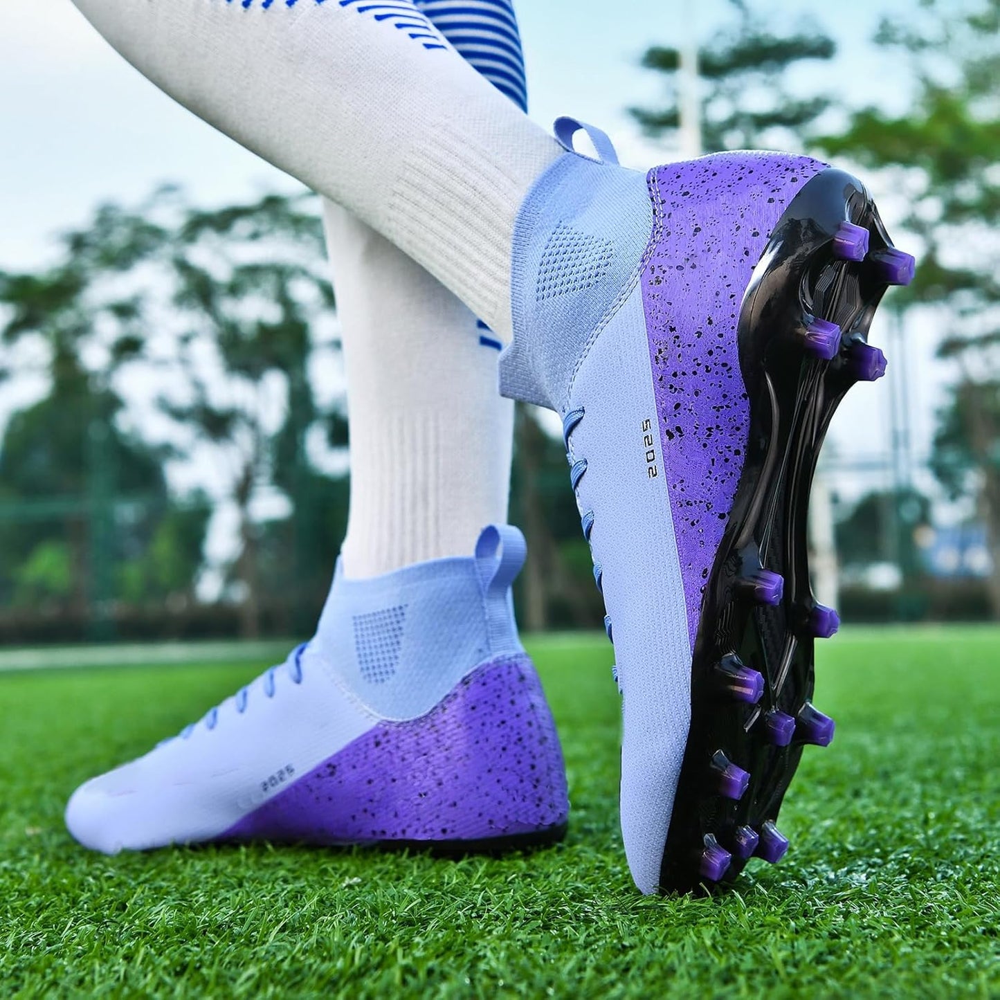 Soccer Cleats for Mens Womens Indoor Soccer Shoes Unisex Baseball Turf Shoes Youth Rugby Shoes Adult AG FG TF Football Boots Wide Training Sneaker