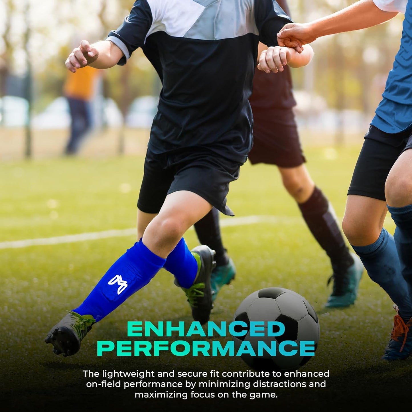 Mini Shin Guards Soccer – Built in Shin Pad Sleeves for Mens, Women, Teens - Small Shin Guards - Lightweight, Breathable Shin Defender Leg Protection