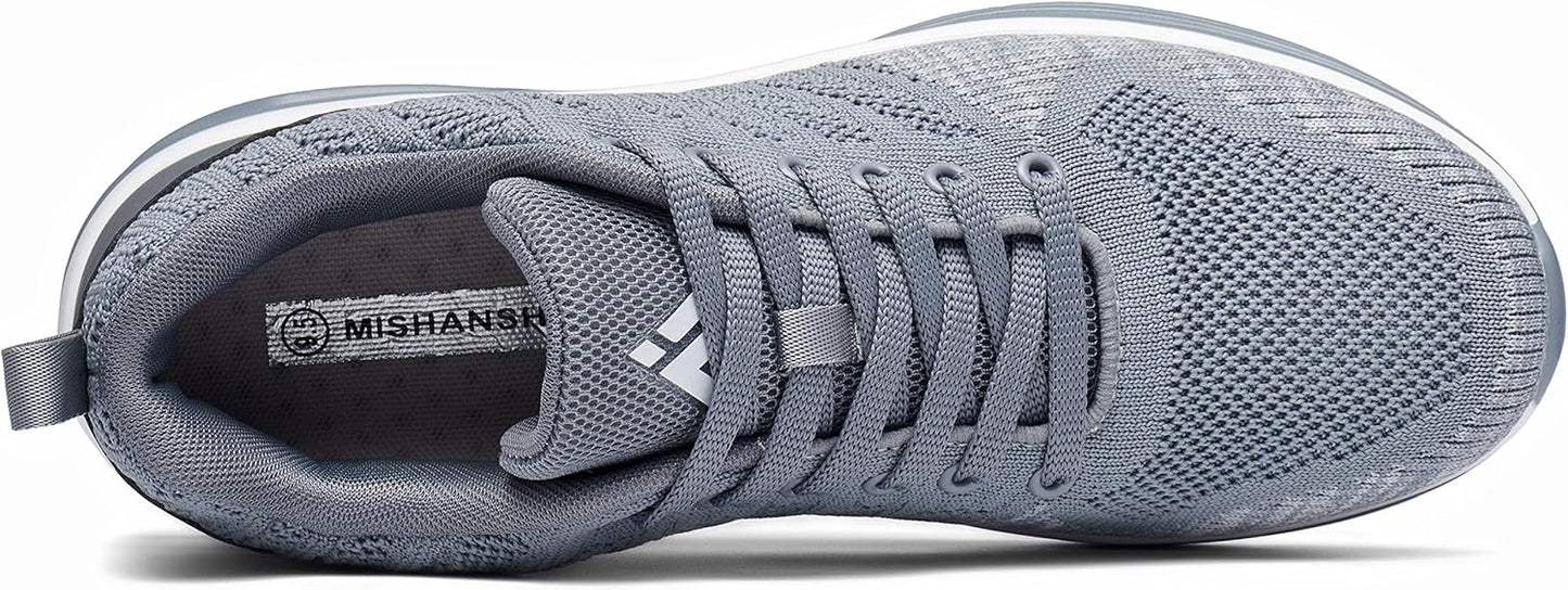 Mishansha Running Shoes for Men Sneakers Air Cushion Walking Shoes Comfortable Tennis Shoes Breathable Trail Running Shoes US Men 7.5-15