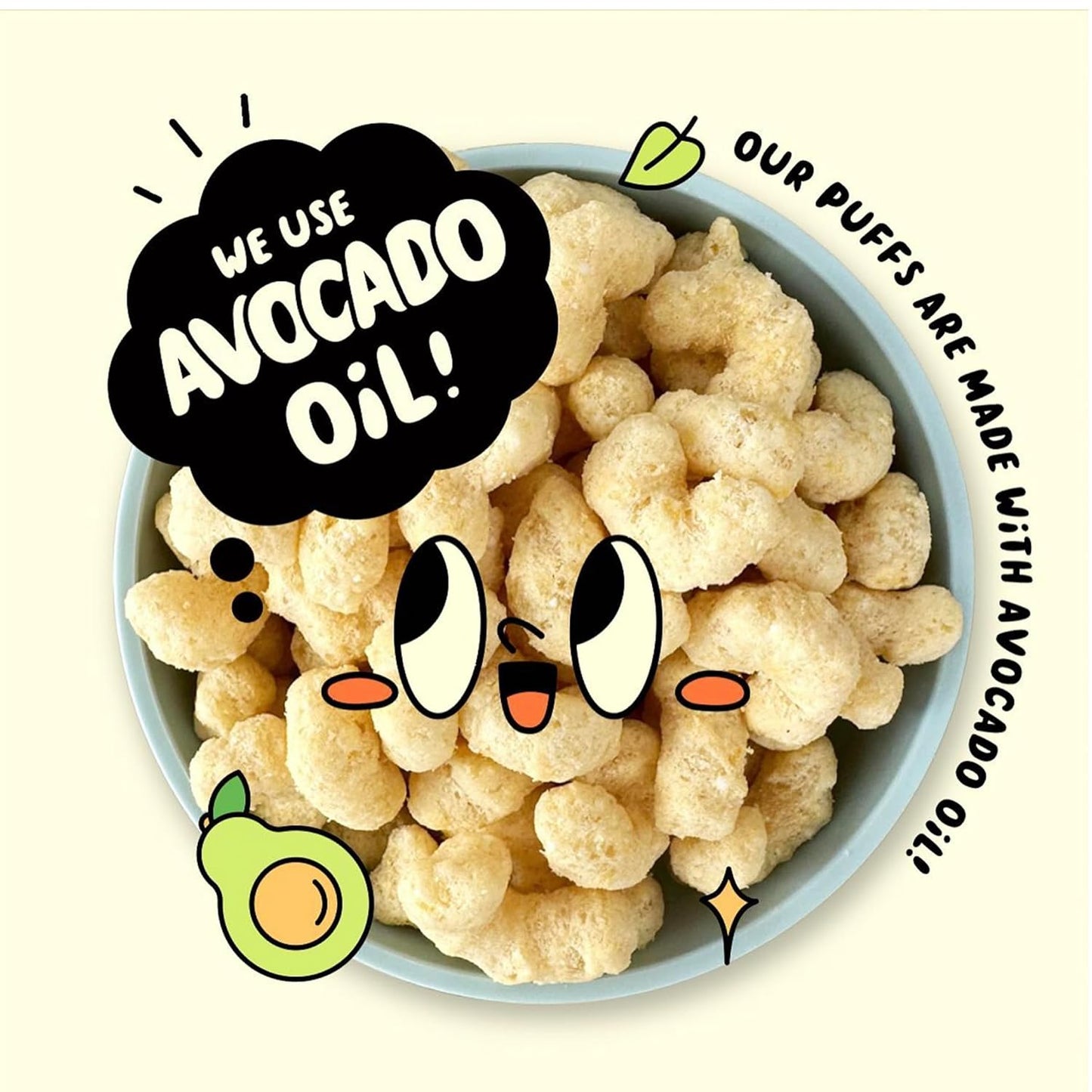 CauliPuffs - Corn, Rice, and Cauliflower Gluten Free Puffed Snack (15 x 0.75oz Bags, Vegan Salt & Pepper)