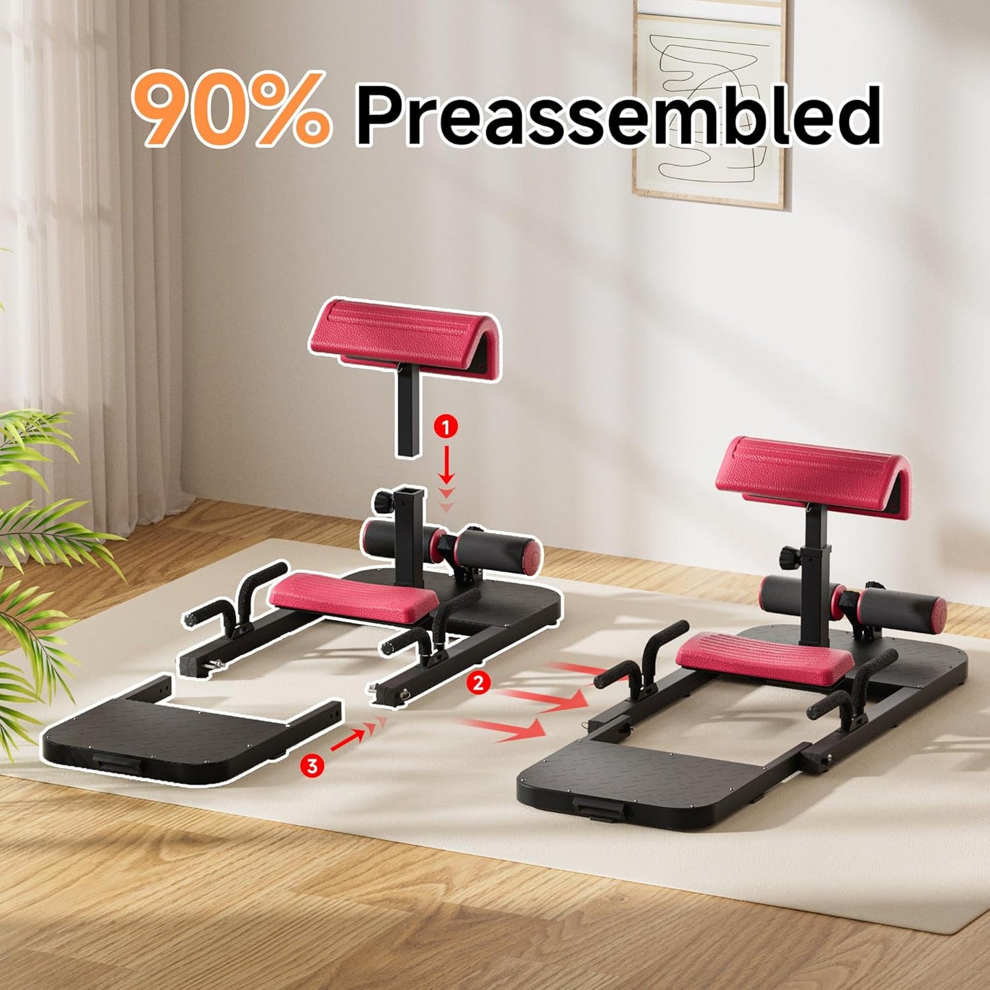 Hip Thrust & Squat Machine for Home – Multi-Function Glute Builder, Leg & Core Strengthening Equipment – Adjustable Sissy Squat, Hip Thrusts, Squat Assist Machine for Home Gym