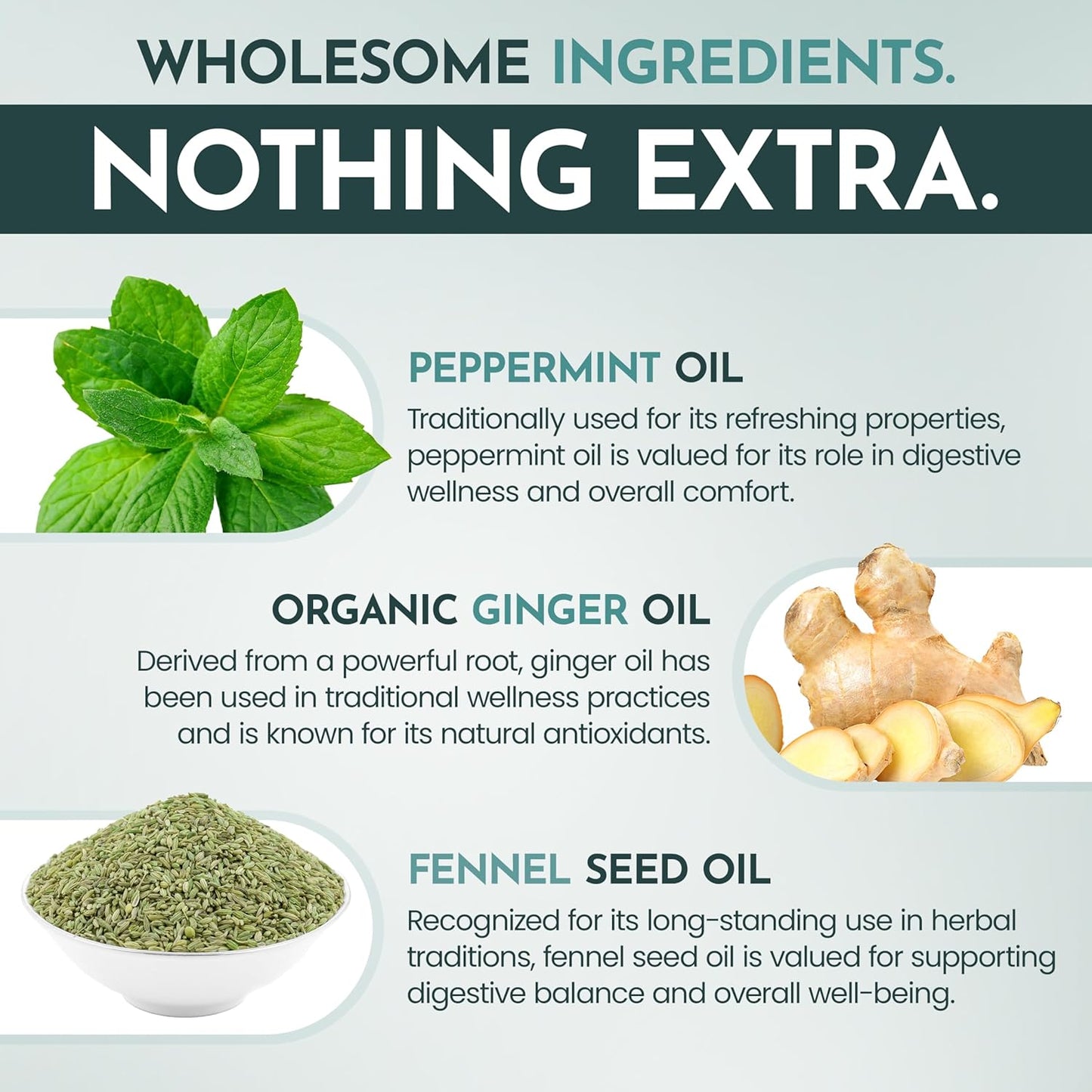 Maxi Health Peppermint Oil Capsules – Organic Ginger Oil & Fennel Delayed Release Capsule – Ingestible Dietary Kosher Peppermint Supplement for Digestive Support (60 Capsules)